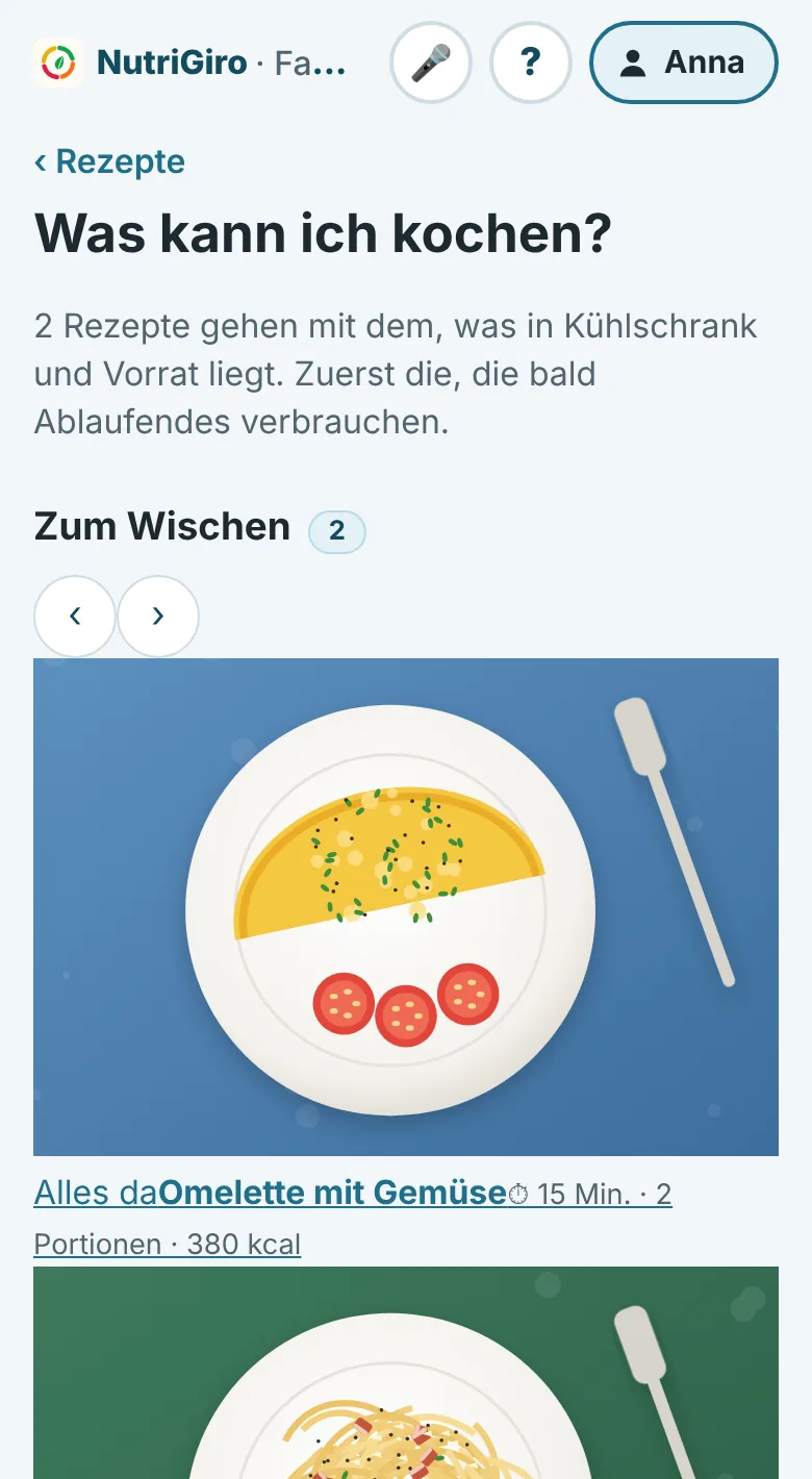 Was kann ich kochen? in NutriGiro